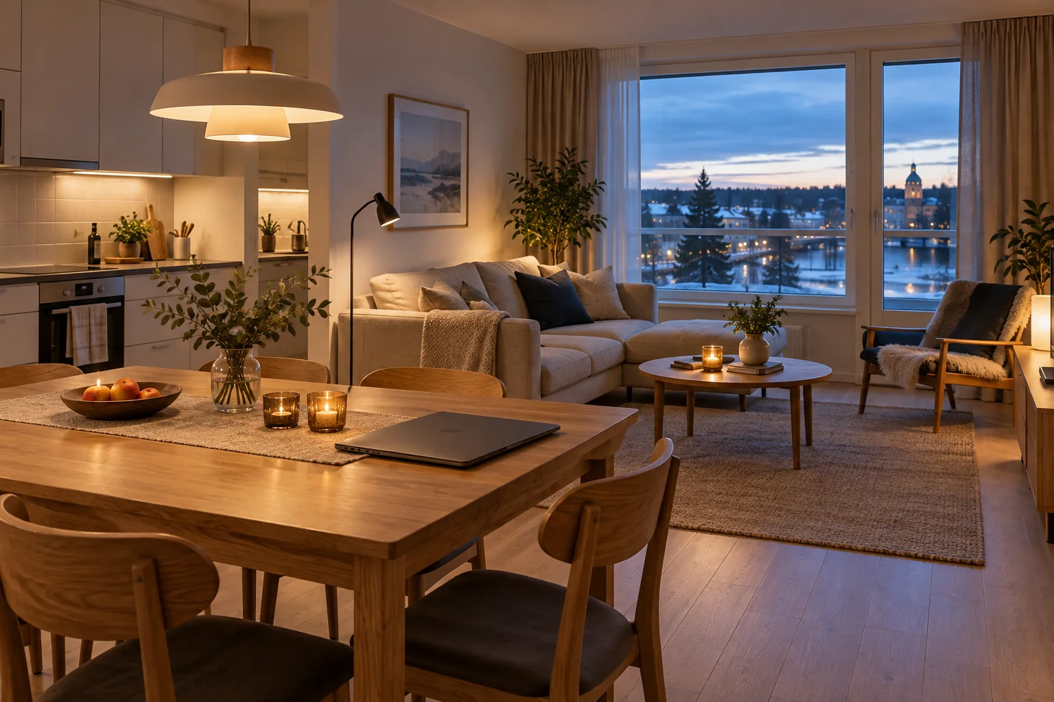 Havainnekuva: Timantti Villa -kortin sisätilatunnelma